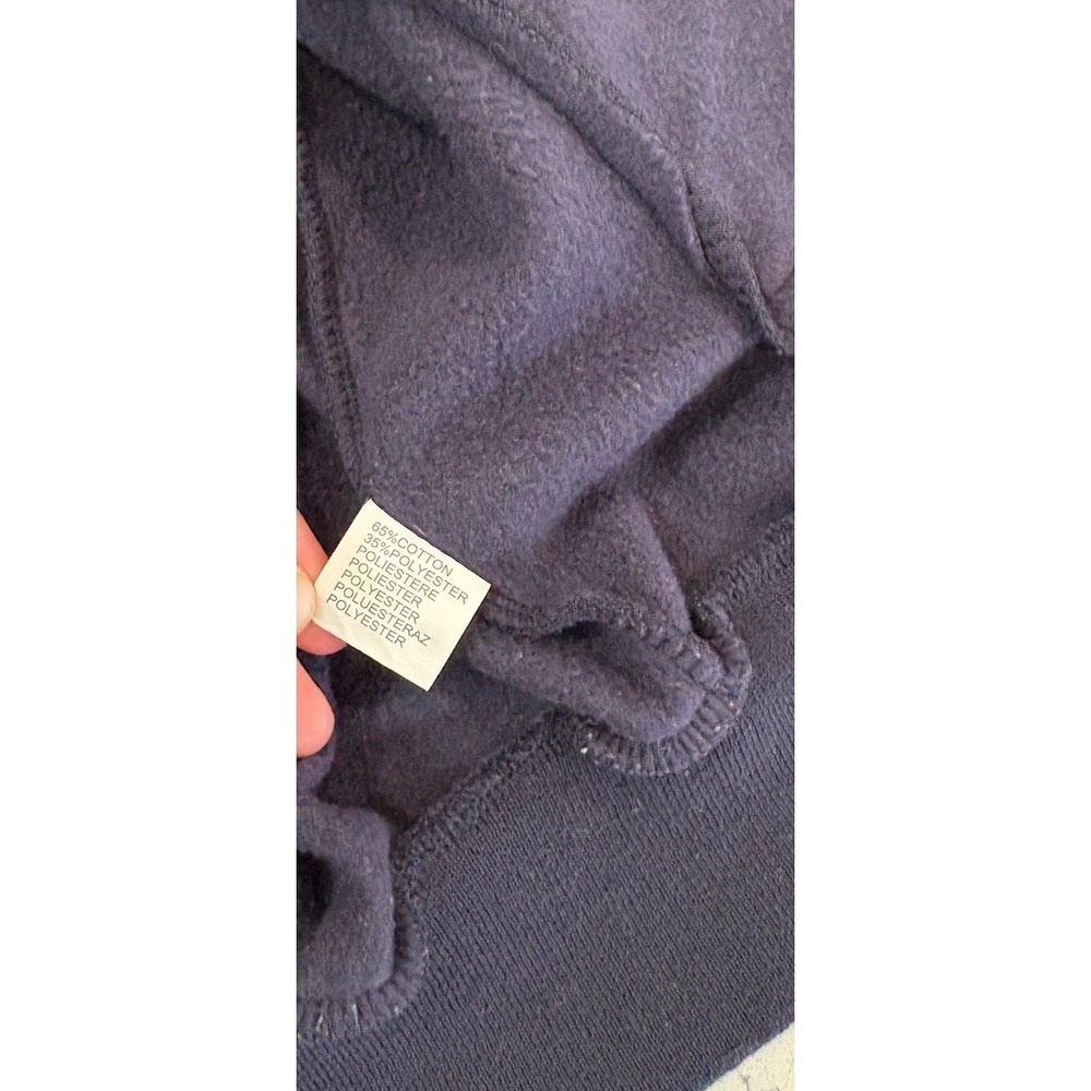 VTG Y2K CHIP Italia Full Zip Hoodie Navy Blue Fleece Italy Soccer Jacket Mens XL - Picture 8 of 12